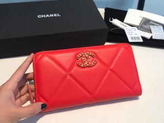 【AP1063-7】 20新作 CHANEL 19 シャネル 長財布 スーパーコピー ロング ジップ ウォレット ラムスキン レディース ラウンドファスナー財布 7色可選択