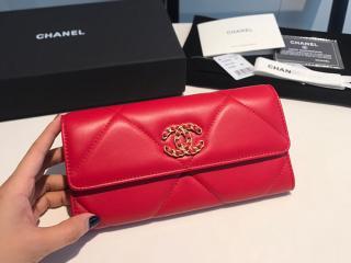 【AP0955-3】 20新作 CHANEL 19 シャネル 財布 スーパーコピー ロング フラップ ウォレット ラムスキン レディース 二つ折り財布 7色可選択