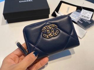 【AP0949-1】 CHANEL 19 シャネル 財布 コピー ジップ コインパース ラムスキン レディース ラウンドファスナー財布 7色可選択