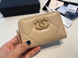 【AP0949-5】 CHANEL 19 シャネル 財布 コピー ジップ コインパース ラムスキン レディース ラウンドファスナー財布 7色可選択
