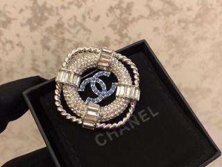 シャネルブローチ ダイヤモンド 浮き輪CHANELブローチ CCロゴ