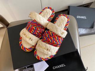 シャネルサンダル フットベッド サンダル CHANELフラットシューズ カジュアルシューズ