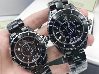 シャネル電池式時計 J12(ジェイトゥエルヴ) 33mm/38mm COCO CHANEL 電池式時計 200m防水 メンズ用/女性用腕時計 黒