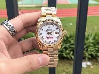 Rolex時計男女兼用 時計幅36ｍｍ ロレックス時計自動巻き[ベルト]ゴールド [文字盤]ゴールド