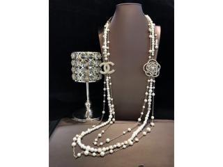 CHANEL ネックレス スター シャネルCC パール メタル＆ストラス/シルバー