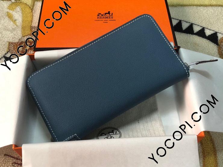 HERMES長財布(シルクイン)Epson財布 ラウンドファスナー財布 エルメス