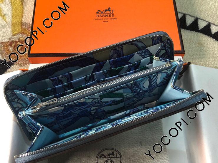 HERMES長財布(シルクイン)Epson財布 ラウンドファスナー財布