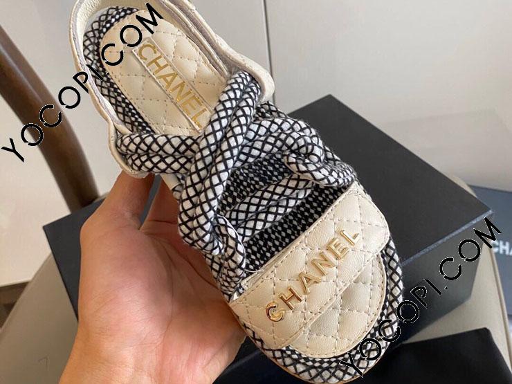 シャネル CHANEL サンダル フットベットサンダル フラットシューズ