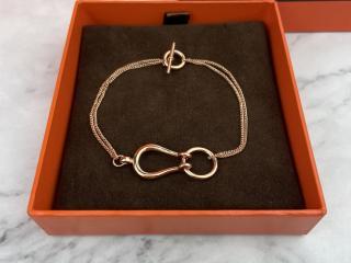 HERMESブレスレット エルメス シェーヌダンクル ブレスレット ピンクゴールド