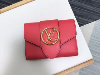 【M69177】 LOUIS VUITTON ルイヴィトン 財布 コピー LV PONT COMPACT WALLET (ポルトフォイユ・LV ポンヌフ コンパクト) レディース 三つ折り財布 3色可選択 ピンク