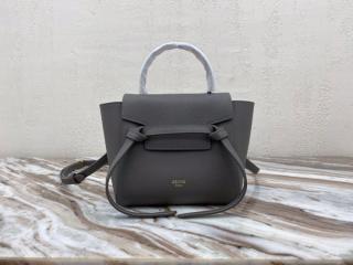 【194263ZVA.10DC】 CELINE N級 セリーヌ バッグ スーパーコピー PICO ピコ ベルトバッグ / グレインドカーフスキン レディース ベルトバッグ 5色可選択 グレー