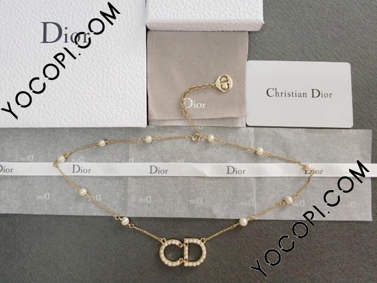 パール CHOKER ディオールコピーネックレス Christian Diorパール