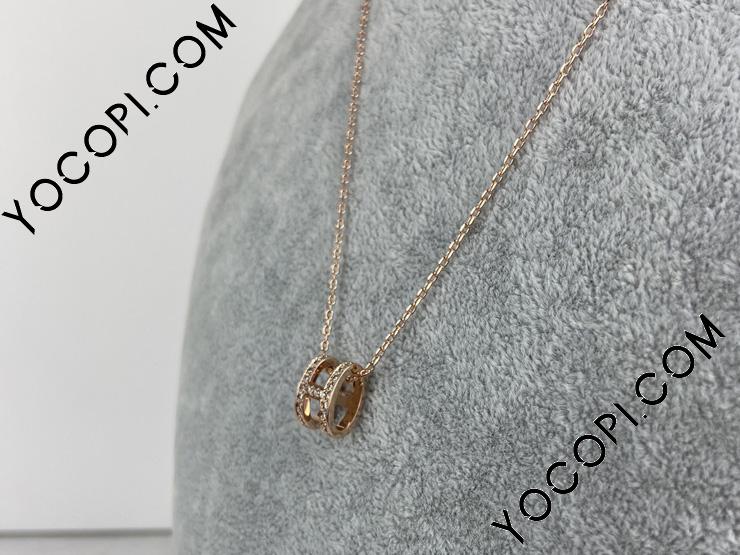 エルメスネックレス アクセサリーHERMES ネックレスペンダント ピンク 