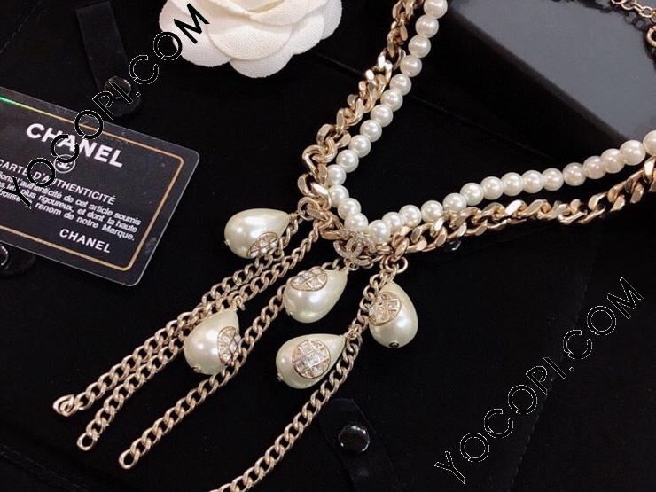 【大ぶりパールが華やか☆】CHANEL ネックレス CHANEL】華やかなパールデザイン☆CCロゴ ネックレス (CHANEL