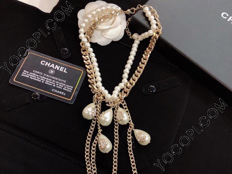 【上品な輝き♪】シャネル CHANEL ネックレス パール CHANEL】シャネル メタル パール ネックレス (CHANEL/ネックレス