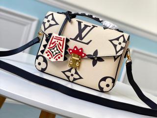 【M45384】 LOUIS VUITTON ルイヴィトン バッグ スーパーコピー 20新作 LV CRAFTY POCHETTE MÉTIS ポシェット・メティス レディース ショルダーバッグ 2色可選択 クレーム