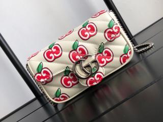 【476433 1W8AN 9086】 GUCCI グッチ バッグ コピー 20新作 〔GGマーモント〕GGアップル スーパーミニバッグ レディース ショルダーバッグ