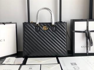 【627332 0OLFT 1000】 GUCCI グッチ バッグ コピー 20新作 〔GGマーモント〕ミディアム レディース トートバッグ 3色可選択 ブラック