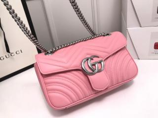 【443497 DTDIY 5815】 GUCCI グッチ バッグ コピー 20新作 〔GGマーモント〕スモール ショルダーバッグ 4色可選択 パステルピンク
