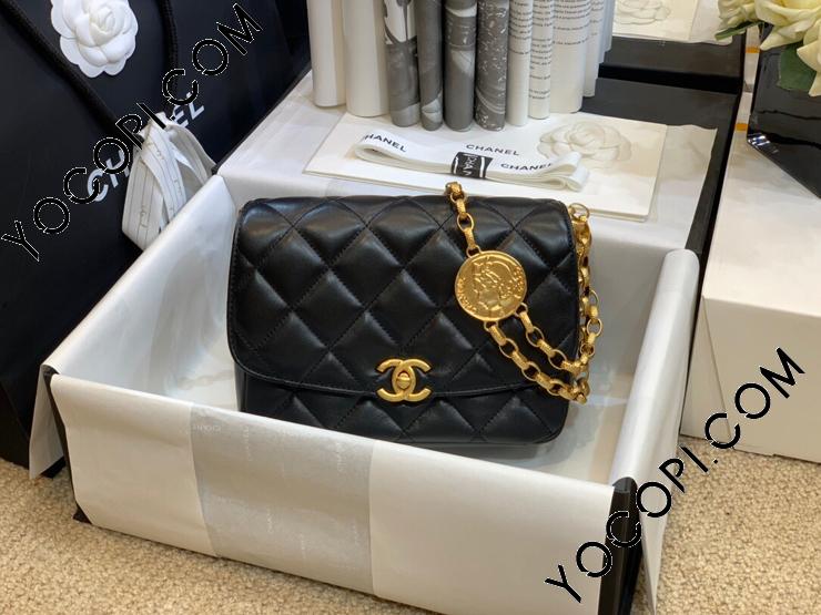 24B 超希少!【CHANEL】トレンディCCバッグ 白 黒プレート 黒ロゴ