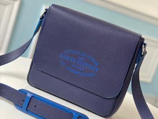 【M30362】 LOUIS VUITTON ルイヴィトン タイガ バッグ コピー 20新作 ROMAN ロマン PM メンズ メッセンジャーバッグ ブルーマリーヌ