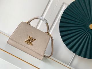 【M57092】 LOUIS VUITTON ルイヴィトン バッグ スーパーコピー 20新作 TWIST ONE HANDLE ツイスト・ワンハンドル MM レディース ショルダーバッグ 2色可選択 グレージュ