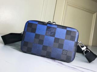 【N60414】 LOUIS VUITTON ルイヴィトン ダミエ・グラフィット バッグ コピー ALPHA WEARABLE 20新作 アルファ・ウエアラブル ウォレット メンズ ショルダーバッグ