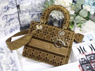 【dlite-m8002】 DIOR ディオール バッグ スーパーコピー Lady D-Lite ミディアムバッグ カナージュ エンブロイダリー ハンドバッグ ショルダーバッグ