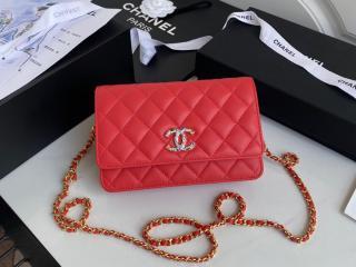 【AP1943-1】 CHANEL シャネル バッグ コピー 20新作 ラムスキン チェーンウォレット レディース ショルダーバッグ 2色可選択