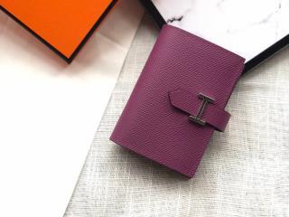 【bearn09】 Hermes エルメス ベアン 財布 コピー ヴォー・エプソン Epsom Bearn mini ミニ財布 二つ折り財布 18色可選択