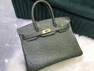 【ostrichbk04】 Hermes エルメス バッグ スーパーコピー Birkin バーキン30/35 パシュマン オーストリッチ ダチョウ紋 シルバー/ゴールド金具 6色可選択