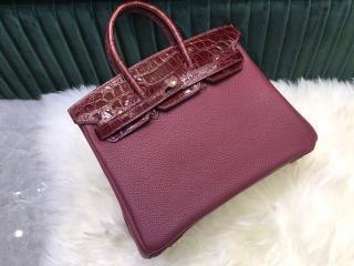 【touchbk06】 Hermes エルメス バッグ スーパーコピー Birkin25 Touch バーキン25 タッチ クロコダイル 二ロティカス ショルダーバッグ 10色可選択