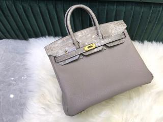 【touchbk08】 Hermes エルメス バッグ スーパーコピー Birkin25 Touch バーキン25 タッチ クロコダイル 二ロティカス ショルダーバッグ 10色可選択