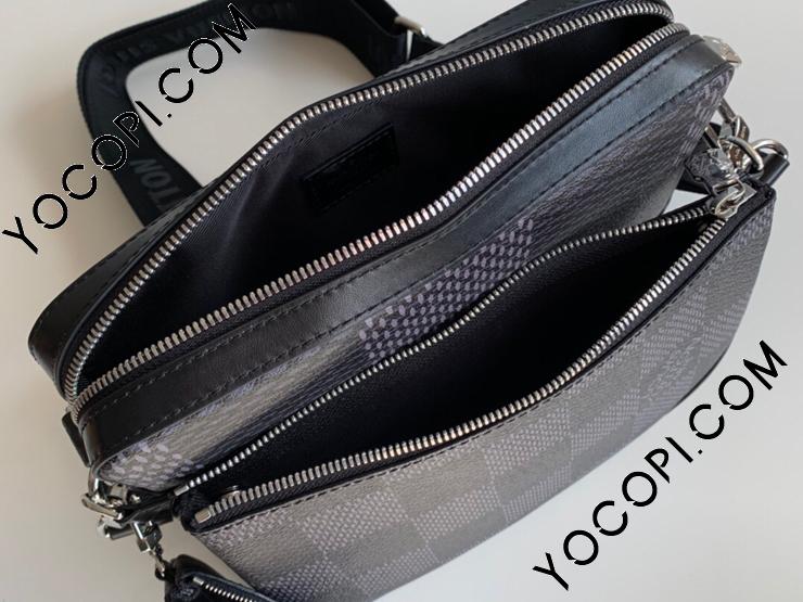 美品　ルイヴィトン　メンズダミエグラフィットキャンパスクラッチバック　箱あり Louis Vuitton DAMIER(ルイヴィトン ダミエ) クラッチバッグ