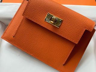 【kelly0130-4】 Hermes エルメス ケリー 財布 スーパーコピー Kelly Pocket Compact ケリー コンパクト財布 レディース 二つ折り財布 10色可選択