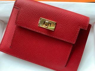 【kelly0130-5】 Hermes エルメス ケリー 財布 コピー Kelly Pocket Compact ケリー コンパクト財布 レディース 二つ折り財布 10色可選択