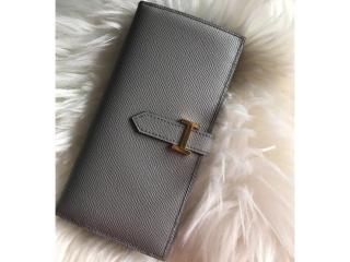 【bearn175-2】 Hermes エルメス ベアン 長財布 スーパーコピー Bearn エプソムカーフスキンのガセットウォレット 二つ折り財布 14色可選択