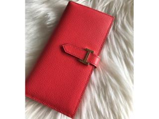 【bearn175-5】 Hermes エルメス ベアン 長財布 コピー Bearn エプソムカーフスキンのガセットウォレット 二つ折り財布 14色可選択