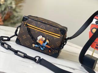 【M80159】 LOUIS VUITTON ルイヴィトン モノグラム バッグ スーパーコピー 21新作 ミニ・ソフトトランク メンズ ショルダーバッグ