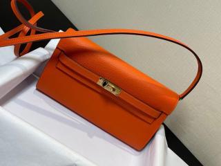 【togo215-2】 Hermes エルメス ケリー 長財布 コピー Kelly To Go ポシェット ケリー クラシック・トゥー・ゴー 二つ折り財布 25色可選択