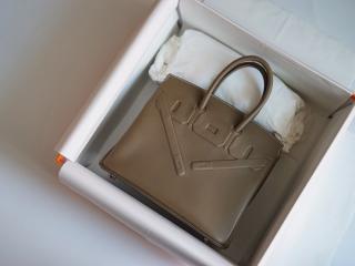 【shadow25】 Hermes エルメス バーキン バッグ スーパーコピー 新作 限定 Shadow birkin スイフトレザー シャドーバーキン 25 ハンドバッグ 2色可選択