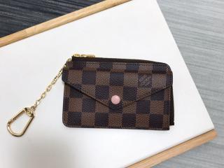 【N60405】 LOUIS VUITTON ルイヴィトン ダミエ・エベー 財布 スーパーコピー 21新作 ポルト カルト・レクト ラウンドファスナー財布 2色可選択 ローズバレリーヌ