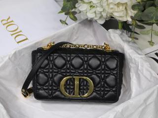 【M9241UWHC_M900】 Dior Caro ディオール バッグ スーパーコピー 21新作 スモールバッグ カナージュ ソフトカーフスキン ショルダーバッグ 6色可選択 ブラック
