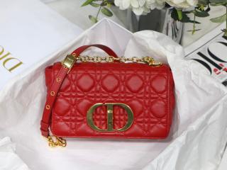【M9241UWHC_M35R】 Dior Caro ディオール バッグ スーパーコピー 21新作 スモールバッグ カナージュ ソフトカーフスキン ショルダーバッグ 6色可選択 レッド