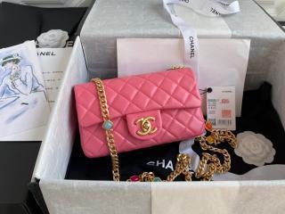 【AS2380-4】 CHANEL シャネル バッグ スーパーコピー 21新作 フラップ バッグ ラムスキン & レジン レディース ショルダーバッグ 4色可選択