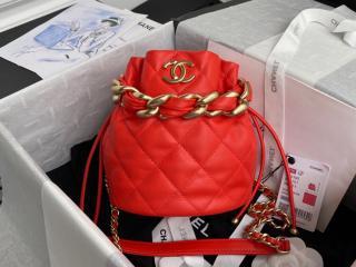 【AS2390 B05101 red】 CHANEL シャネル バッグ スーパーコピー 21新作 シャイニー ラムスキン ハンドバッグ レディース ショルダーバッグ 3色可選択
