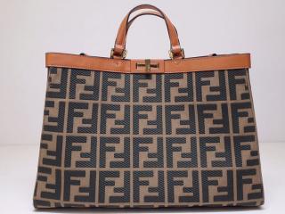 【x-tote-02】 FENDI フェンディ バッグ スーパーコピー PEEKABOO X-TOTE ピーカブー エックストート キャンバス レディース トートバッグ