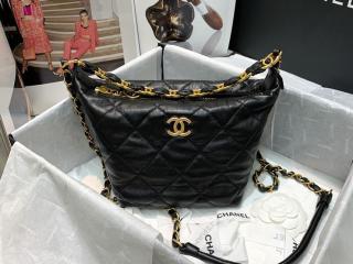 【AS2480-1】 CHANEL シャネル バッグ スーパーコピー 21新作 HOBO ホーボーバッグ クランプル ラムスキン レディース ショルダーバッグ  3色可選択