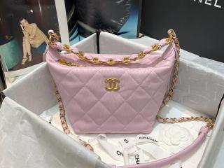 【AS2480-2】 CHANEL シャネル バッグ コピー 21新作 HOBO ホーボーバッグ クランプル ラムスキン レディース ショルダーバッグ  3色可選択