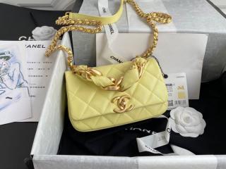 【AS2387-2】 CHANEL シャネル バッグ スーパーコピー 21新作 Small Flap Bag シャイニー ラムスキン スモール フラップ レディース ショルダーバッグ 3色可選択